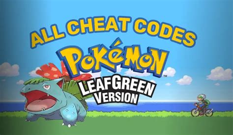 pokemon leaf green cheats|Pokemon LeafGreen Version – Codebreaker Codes.